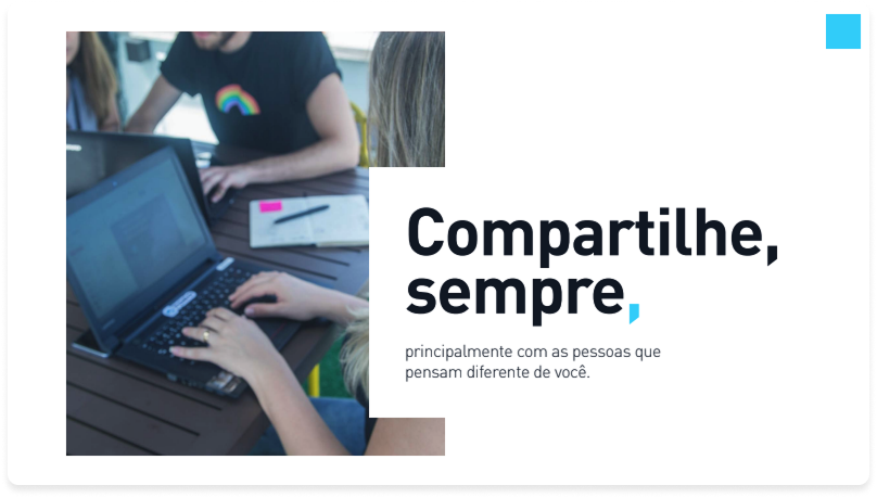 Página do Culture Code com o princípio Compartilhe, sempre